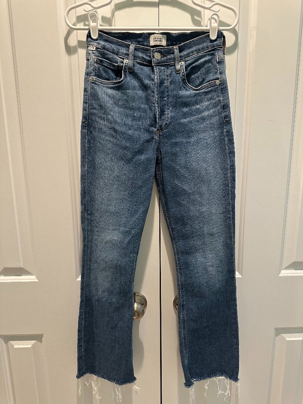 Citizens of Humanity Premium Vintage High Rise Button Fly Fray Hem Jeans 26